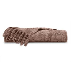 Ella Jayne Viscose Chenille Throw Blanket Taupe 50” x 60”